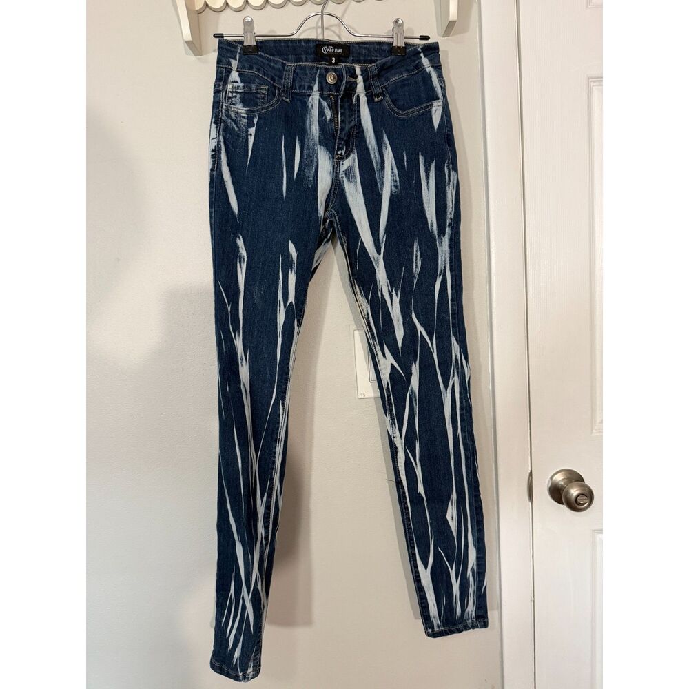 Gallo Jeans Bleach Wash Skinny Jeans Acid Wash Y2K